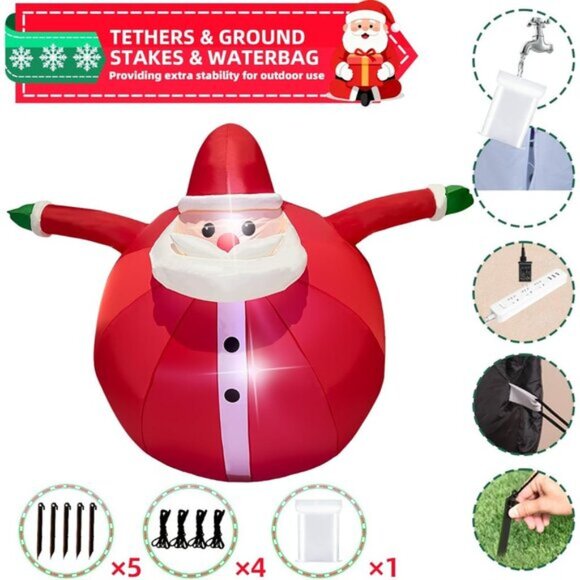 🆕9FT Christmas Inflatables Santa Claus Decoration for Indoor Outdoor Decor - Picture 5 of 10